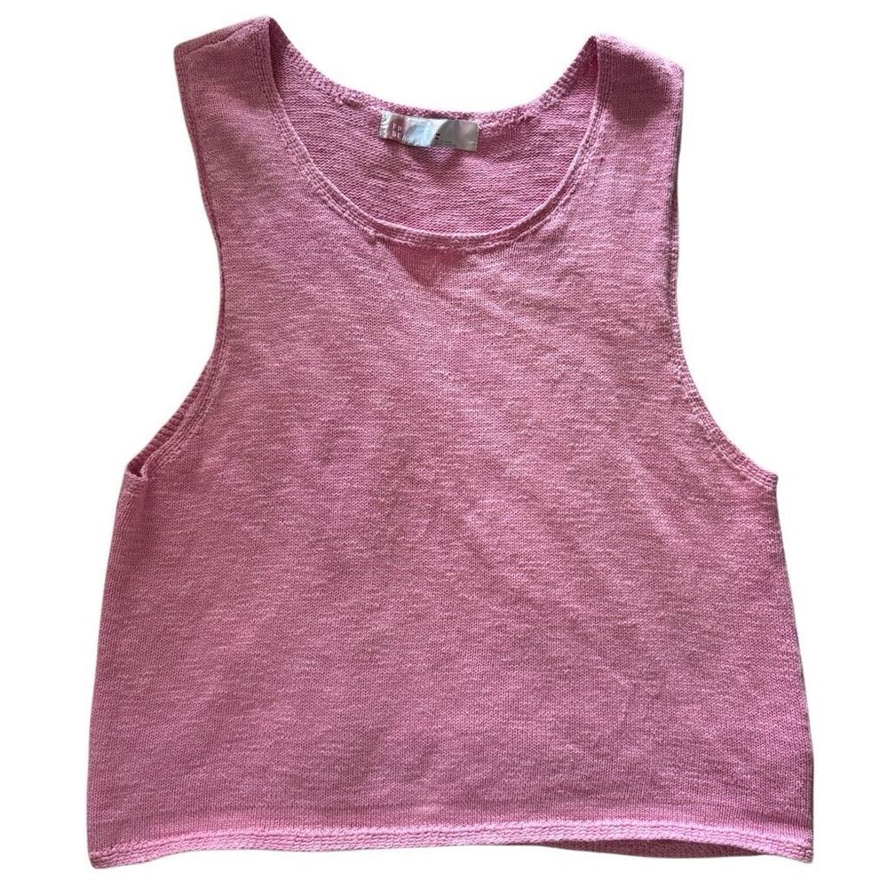Free People Pink Cropped Tank Top